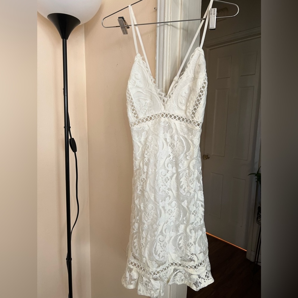 Fashion Nova Lace white mini dress